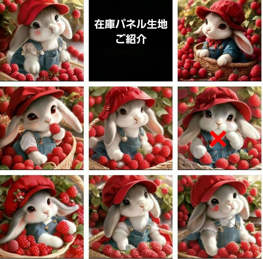 在庫パネル生地ご紹介 ⑥　うさぎちゃんパネル生地　ハンドメイド みみこ 様 ご依頼 うさぎちゃんパネル生地 ハンドメイド - メルカリ