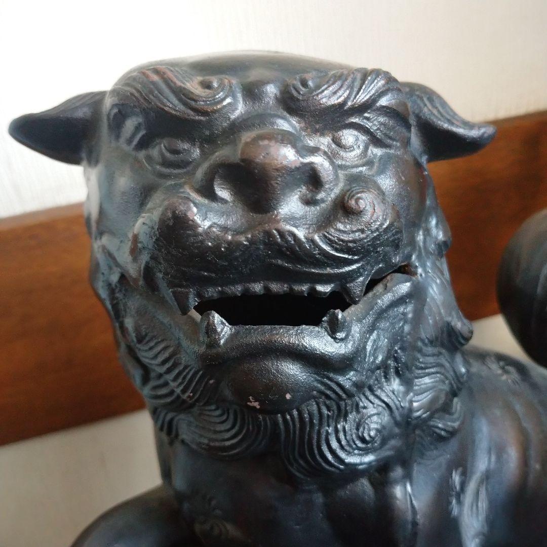 金属製 獅子と球の置物 9.15kg