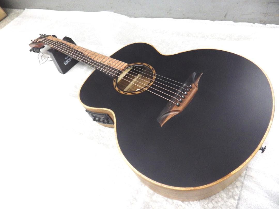 嘉彦　Bromo　ブロモ　エレアコギター　BAT8ME bk マホガニー単板トップ/ウォルナット・バック&サイド採用エレアコ