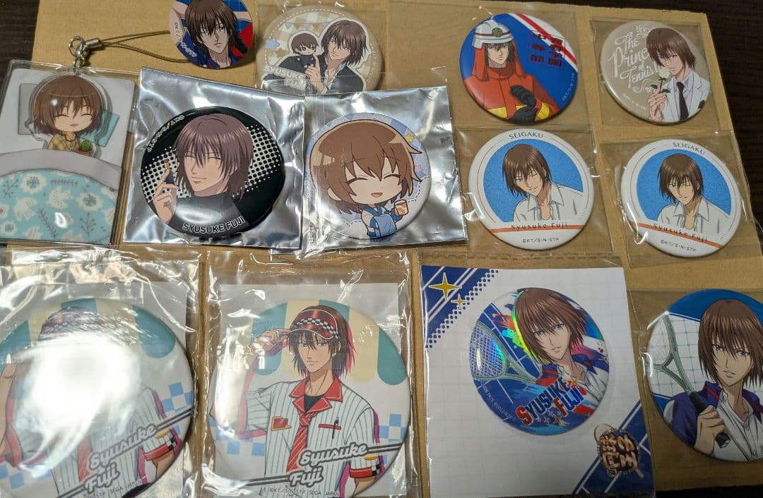 不二周助 テニプリ まとめ売り 描き下ろし 不二周助 65mm缶バッジ [新テニスの王子様] | キャラクター