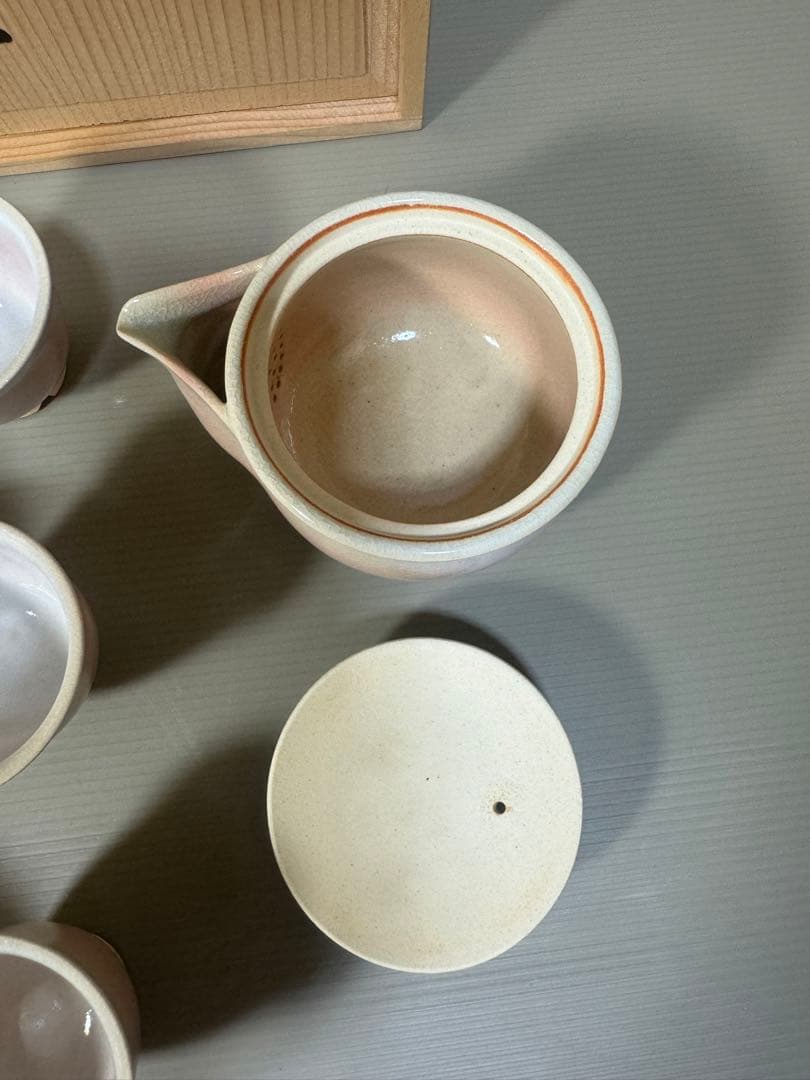 2292 萩焼 茶器セット 宝瓶1客 湯冷し1客 湯呑6客 未使用 - メルカリ