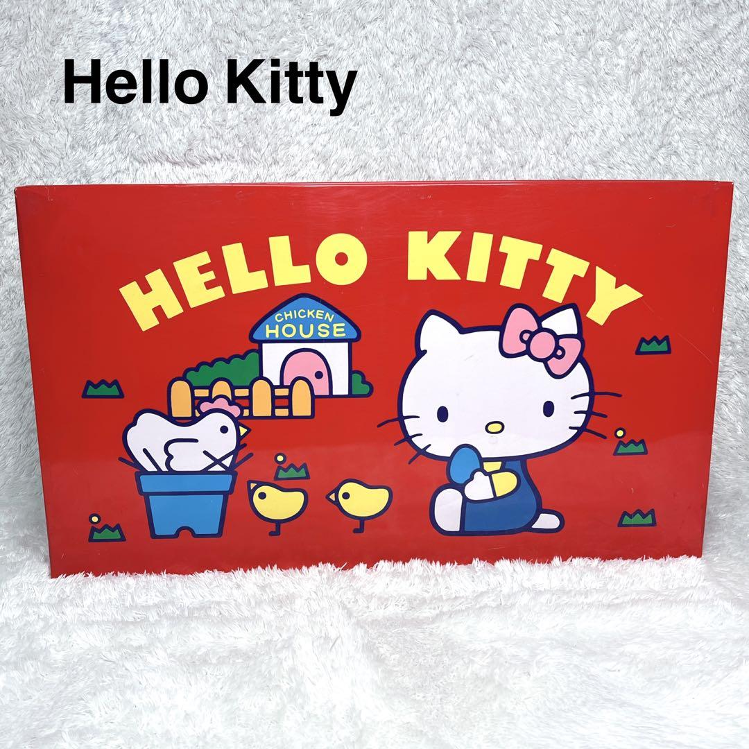 希少品 レア 昭和レトロ サンリオ キティちゃん ブリキ缶 収納ケース