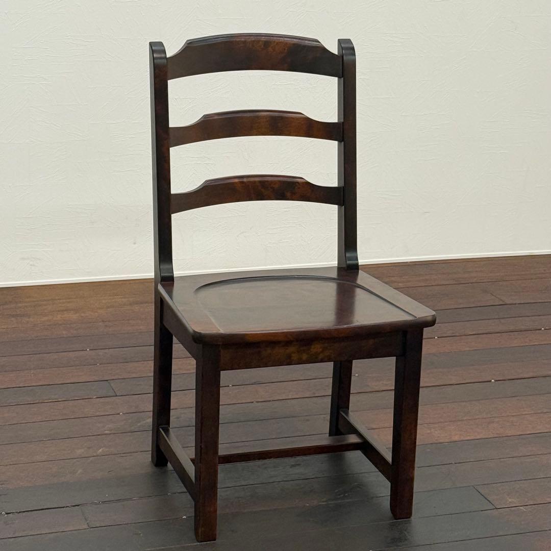 H21K19 北海道民芸家具 ラダーバックチェア HM620 ダイニングチェア 発送の場合は即購入不可】 4脚セット 北海道民芸家具 ラダーバック