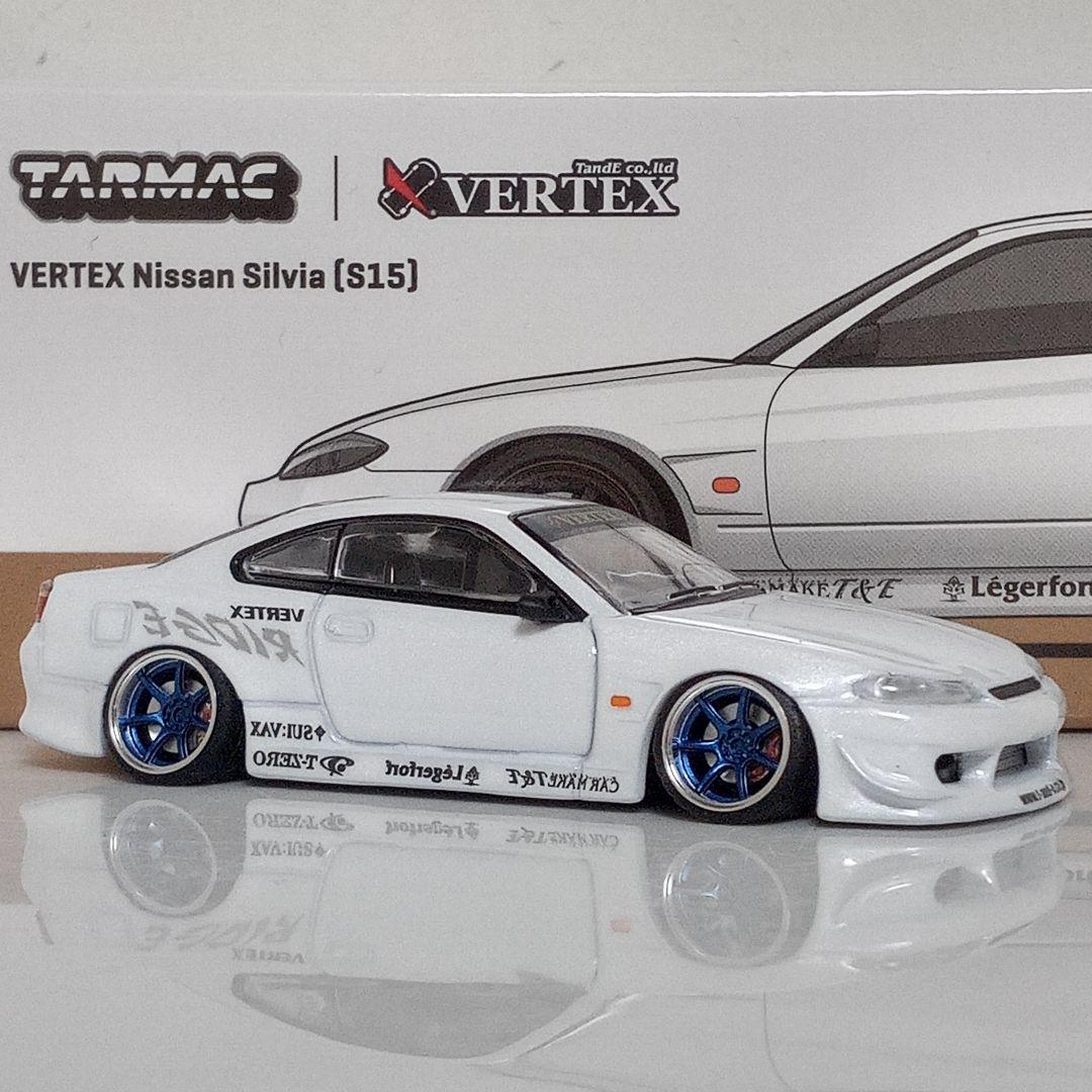 TARMAC VERTEX S15 シルビア 改　WORK T7R Tarmac Works 1/64 VERTEX NISSAN S15 シルビア ターマックワークス