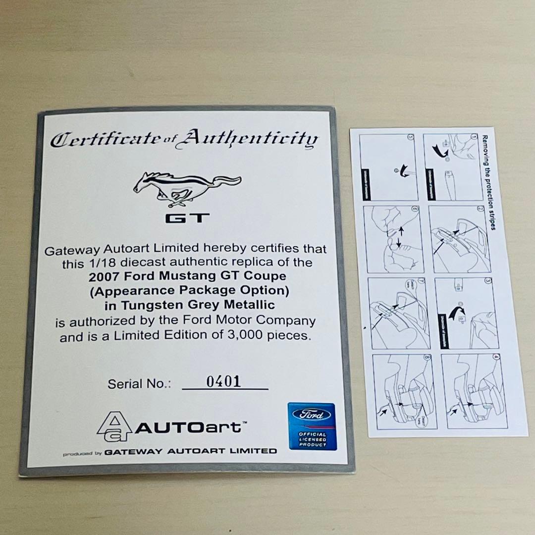 AUTOart 1/18 Ford Mustang GT 世界3000個限定 - メルカリ