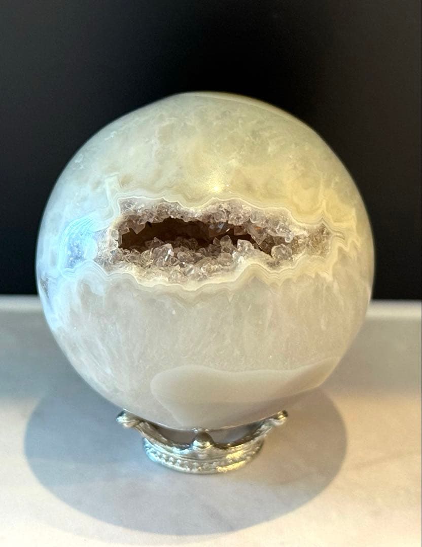 瑪瑙 笑口 スフィア ③ 丸玉 ジオード 天然石 - メルカリ