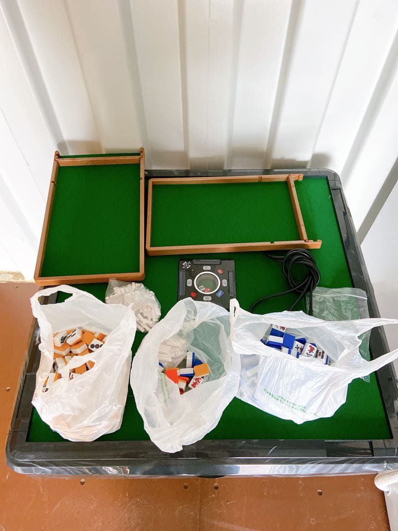 ＋【直接引き取り】麻雀卓　全自動　フルセット 楽天市場】全自動麻雀卓 点数表示 NEWサイコロパネル 折りたたみ式