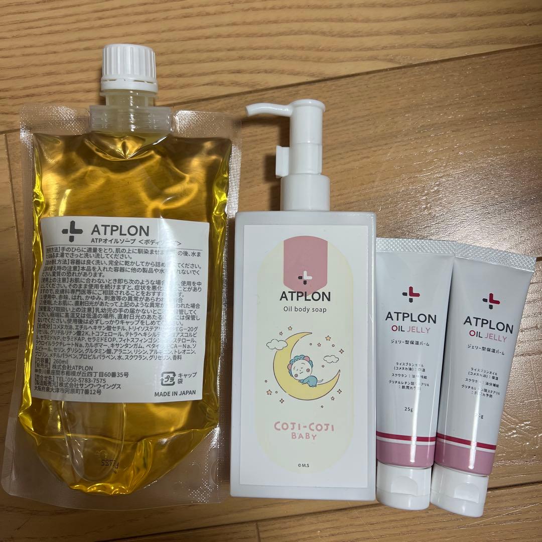 売切☆ATPLON コジコジ限定本体・オイルボディソープとオイルジェリーセット☆ ディブ オリーブ＆アルガン ボディソープ 本体 3200ml（800ml 4本