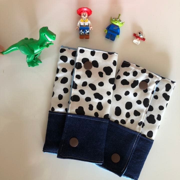 ハンドメイド  よだれカバー　ダルメシアン柄 あんしん匿名便＊《再販2》ミニバッグ風 携帯ボックスティッシュカバー