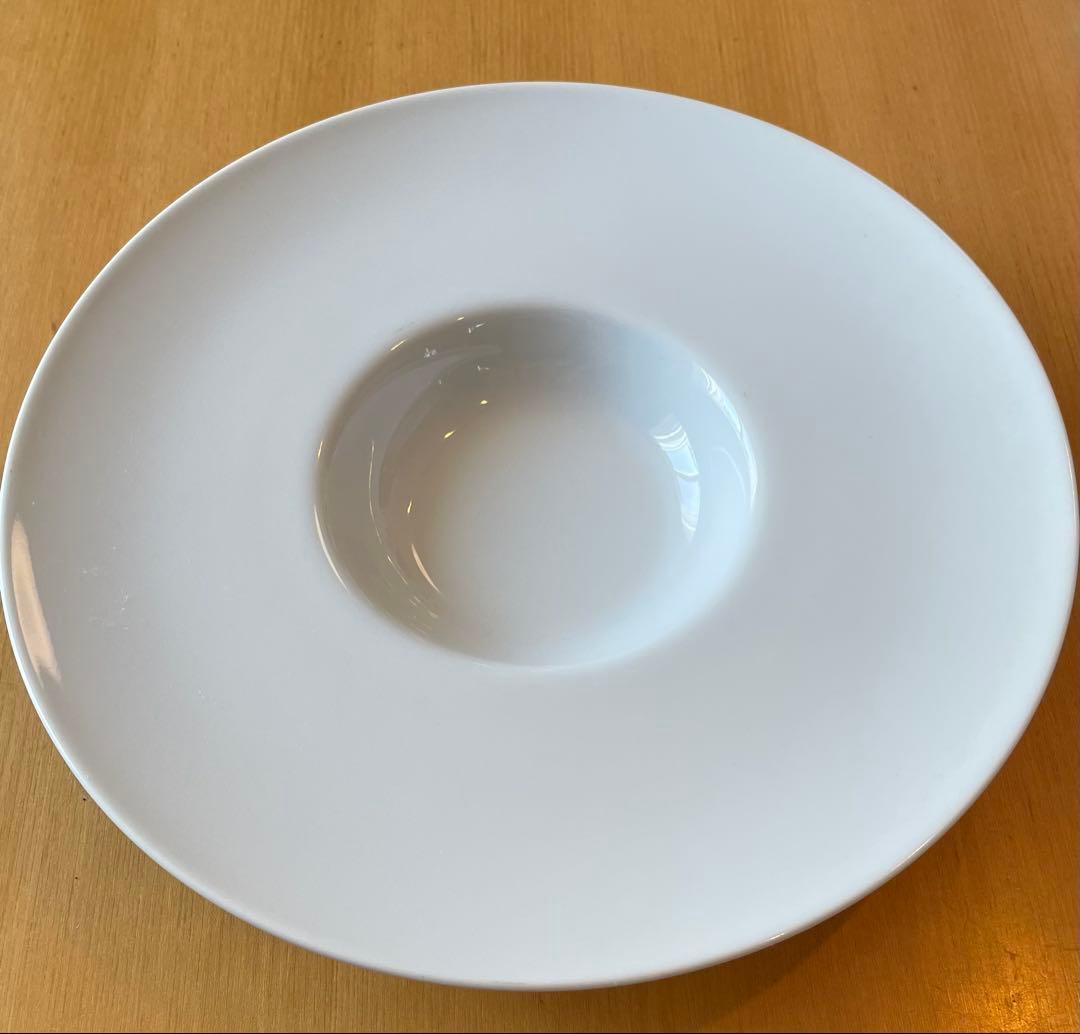 KANESUZU製ワイドリム皿29cm5枚セット 洋食器 ワイドリム 平型スープ皿 大皿 28.5cm 白い食器 日本製