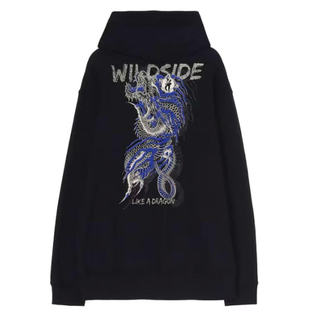 龍が如く ヨウジヤマモト コラボ パーカー 黒 ブラック 桐生一馬 応龍 ワイルドサイド ヨウジヤマモト”と「龍が如くスタジオ」が初コラボ