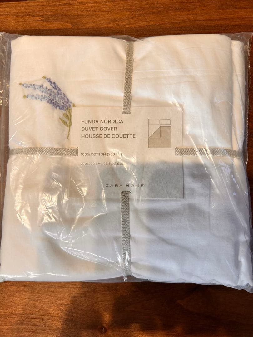 ZARA  ラベンダー刺繍 掛け布団カバー 200x200cm 掛け布団カバー | Zara Home 日本/Japan