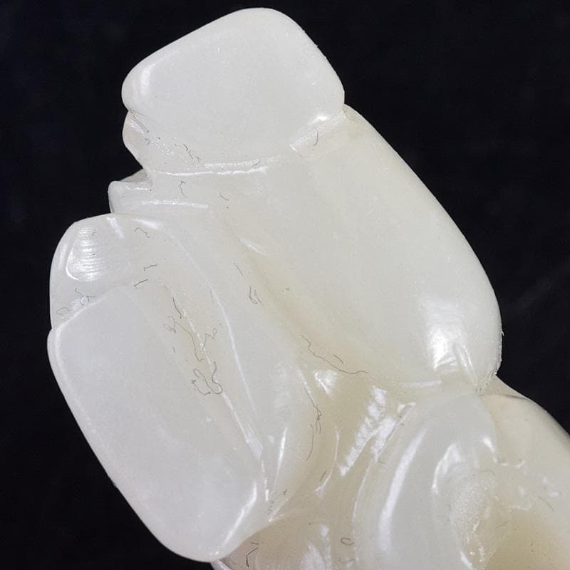 中国 玉石白玉彫刻 人物彫 根付 置物 C 7848E - メルカリ