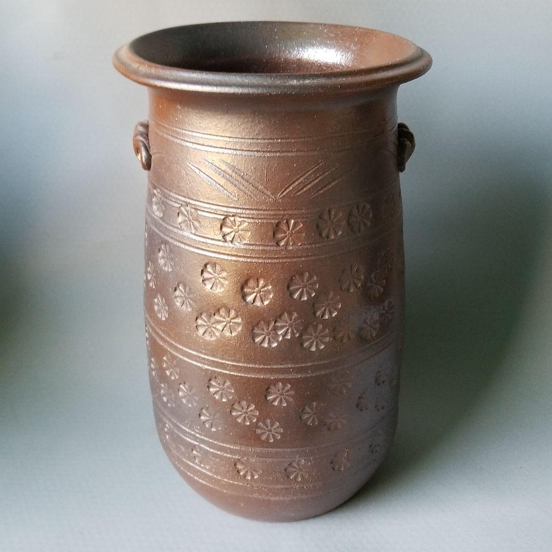 お値下げしました⤵信楽焼傘立て  耳付き三島紋 高さ４７cm 楽天市場】【ポイント5倍】[名入れ 対応] 信楽焼 陶器 表札 たぬき 傘