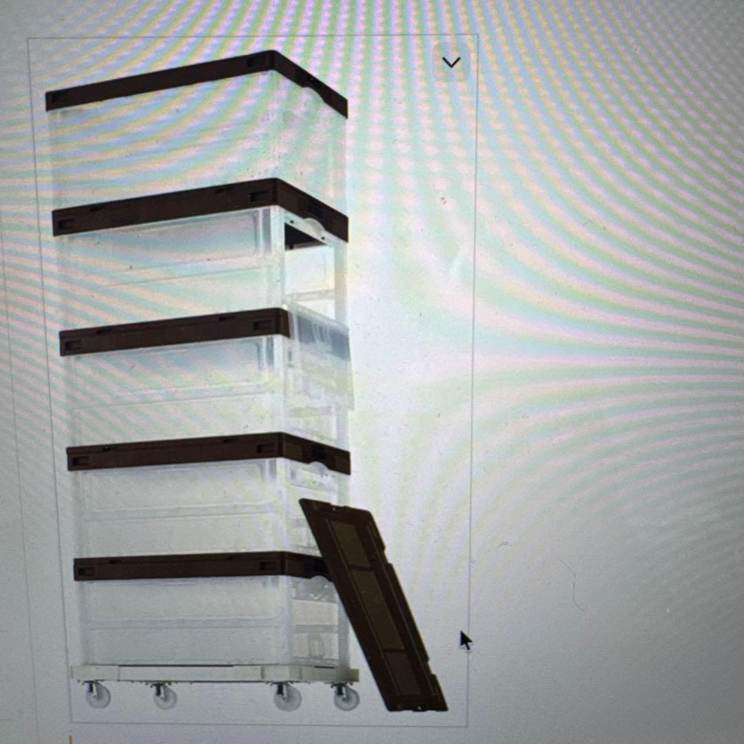 扉付き折りたたみコンテナ5個セット（75L) ブラウン 1組 定価21,037円 サンコー 折りたたみコンテナ 75シリーズ（片長辺扉付）5個、キャリー