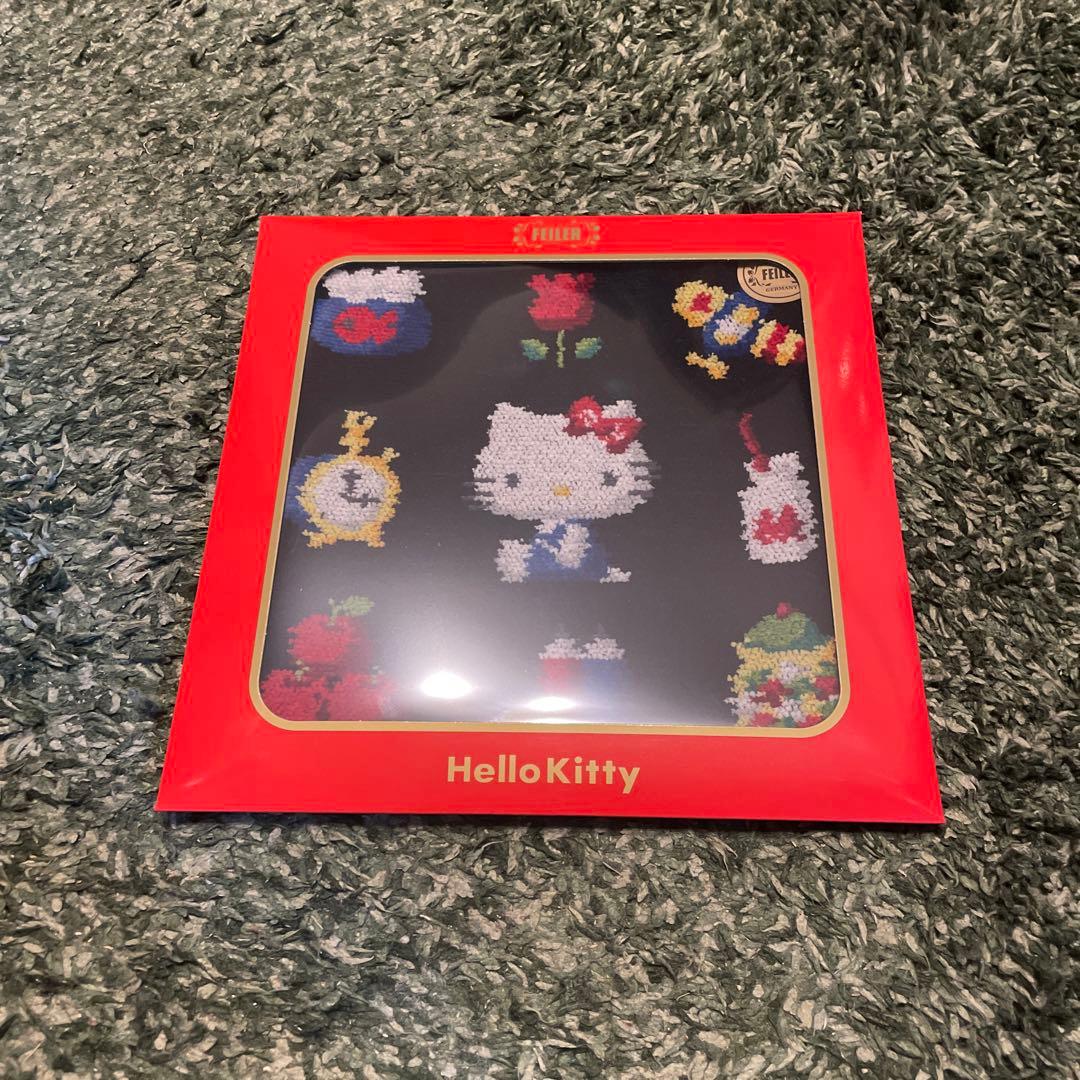 新品 FEILER × キティちゃん フェイラー シュニール織ハンカチ レトロ