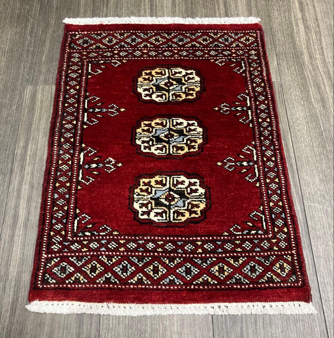 61cmx46cmミニラグ手織り絨毯パキスタン絨毯Bukhara rug 61cmx46cmミニラグ手織り絨毯パキスタン絨毯Bukhara rug - メルカリ