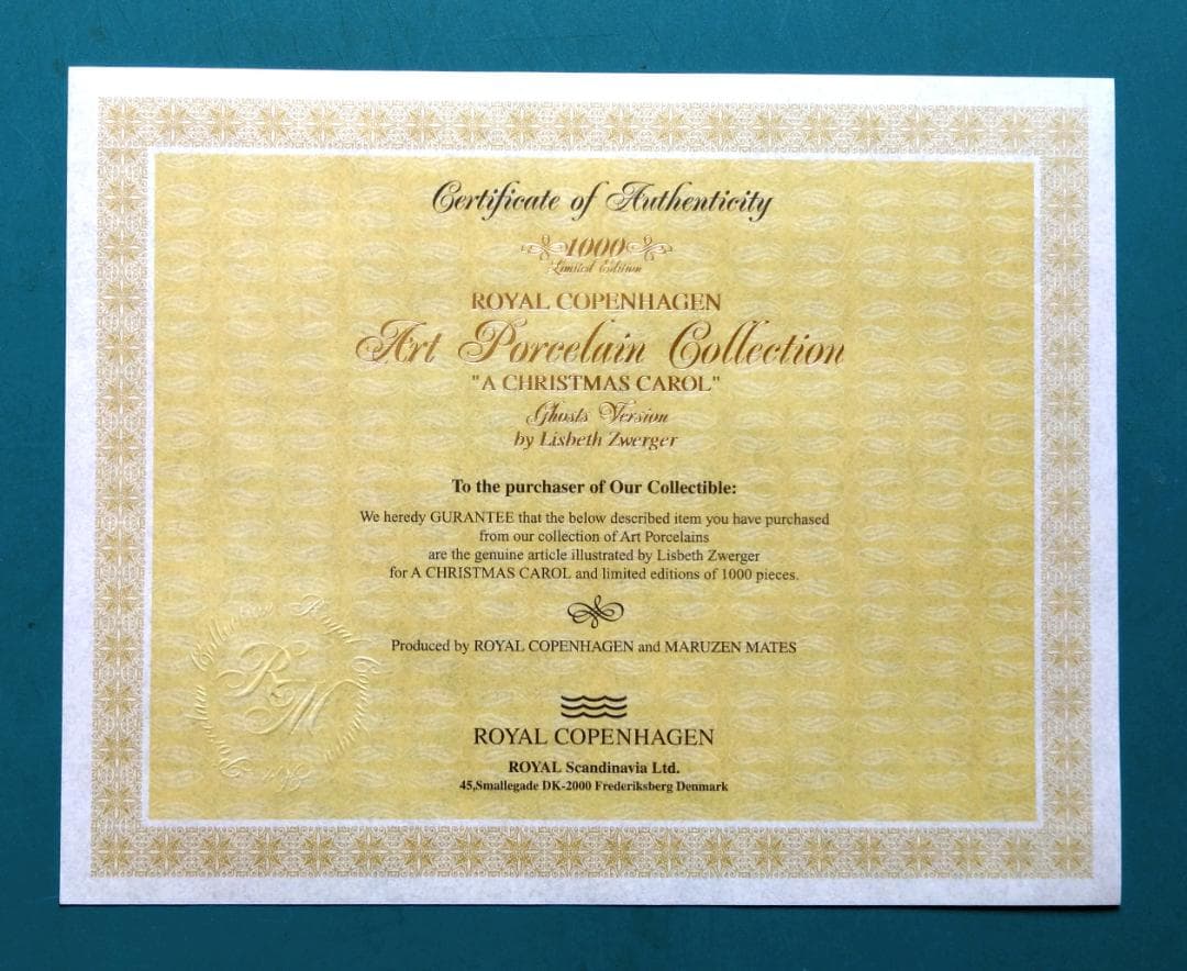 値下出品］【ロイヤルコペンハーゲン】陶板画 クリスマスキャロル C