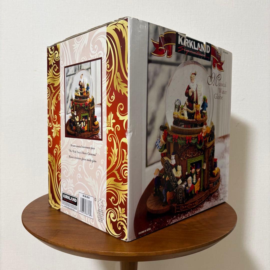 中古 KIRKLAND オルゴール サンタクロース スノードーム クリスマス