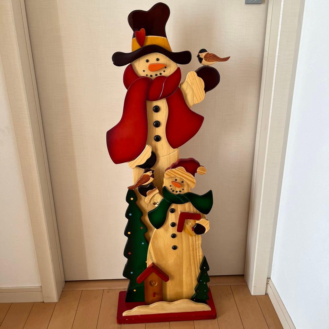 スノーマン木製オブジェ 楽天市場】ウッドスノーマンスタンド 飾り インテリア 装飾 雪だるま
