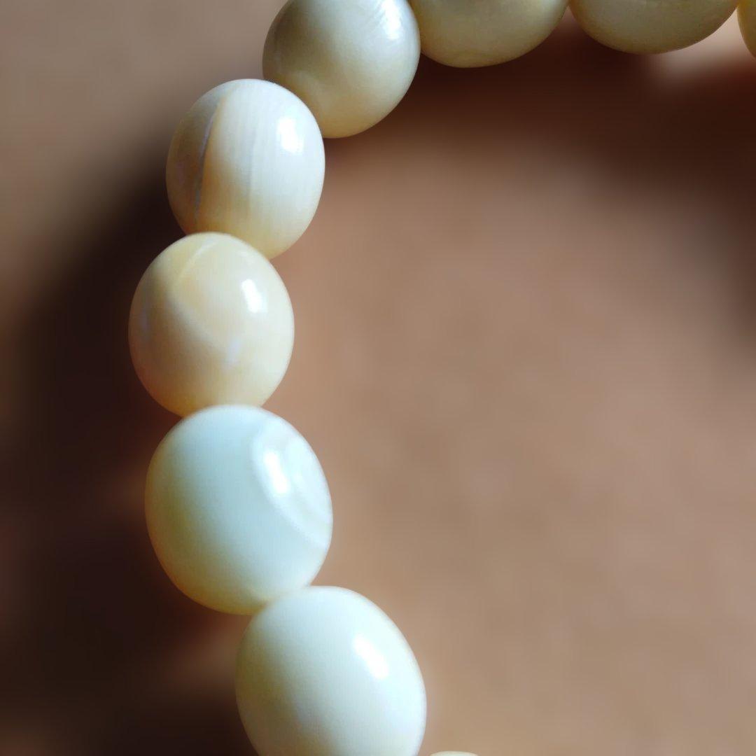 宮本武蔵様専用】鯨歯 マッコウ鯨 牙玉ブレスレット 18㎝ - メルカリ