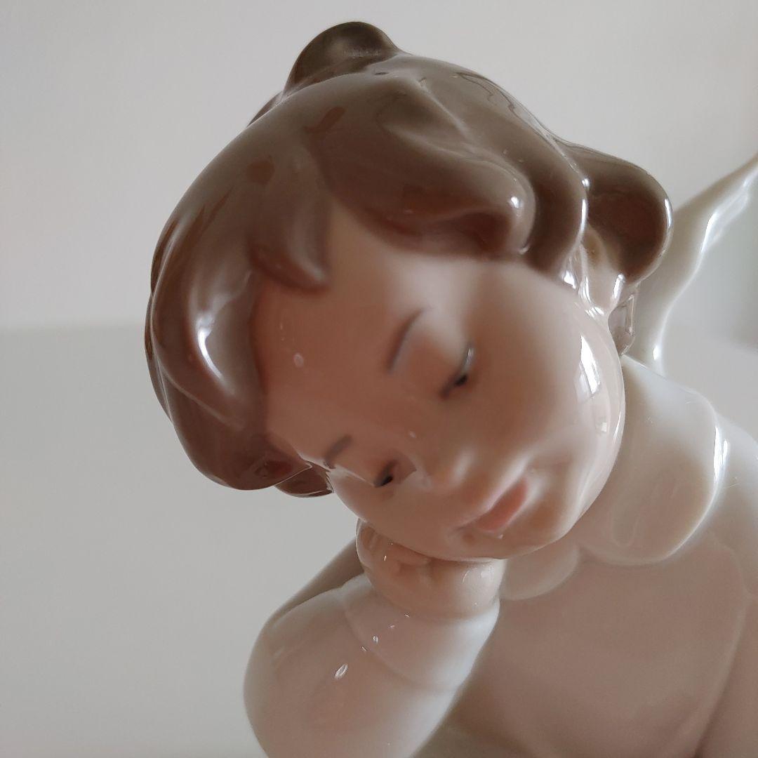 廃盤品】リヤドロ 天使の考えごと 陶器 置物 アンティーク - メルカリ