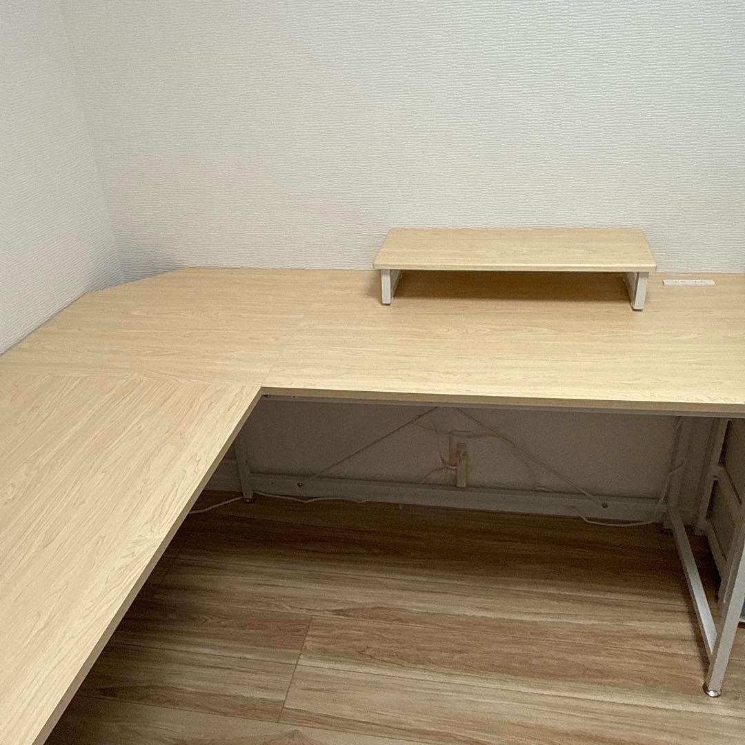 L字型パソコンデスク ナチュラルウッド パソコンデスク デスク L字 幅110 幅130 おしゃれ 天然木 100%無垢材