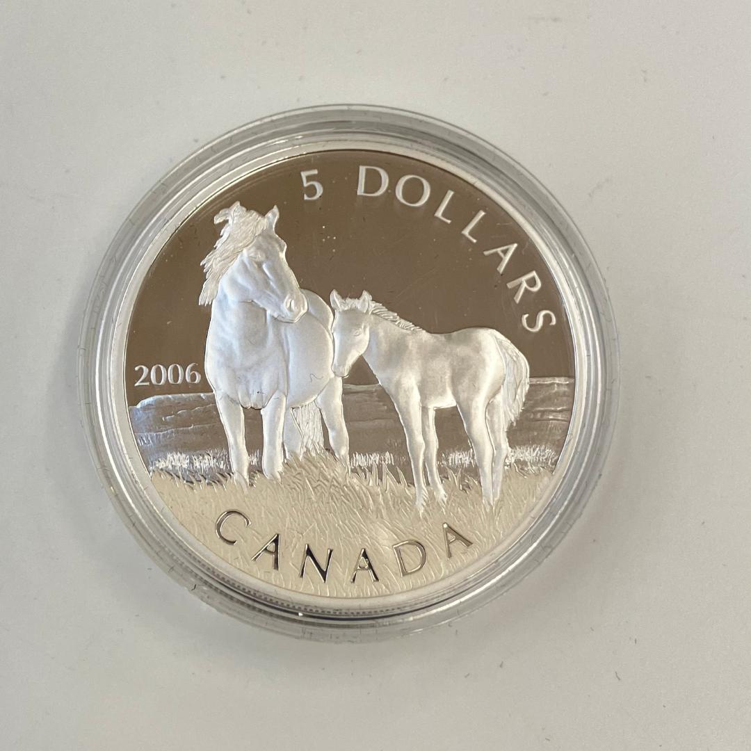 カナダ造幣局発行 Sable島/セーブル 馬 記念コイン＆切手セット 2006年