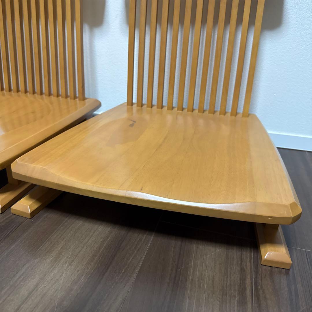 ミキモク ZENシリーズ 2脚セット 座椅子 ローチェア イス 天然木 希少