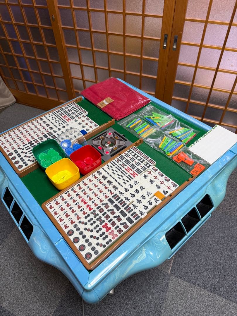 原則配送設置無料【全自動麻雀卓】アモス　キューブ　シャルム枠 全自動麻雀卓AMOS JPEX COLOR(アモスジェーピーイーエックスカラー