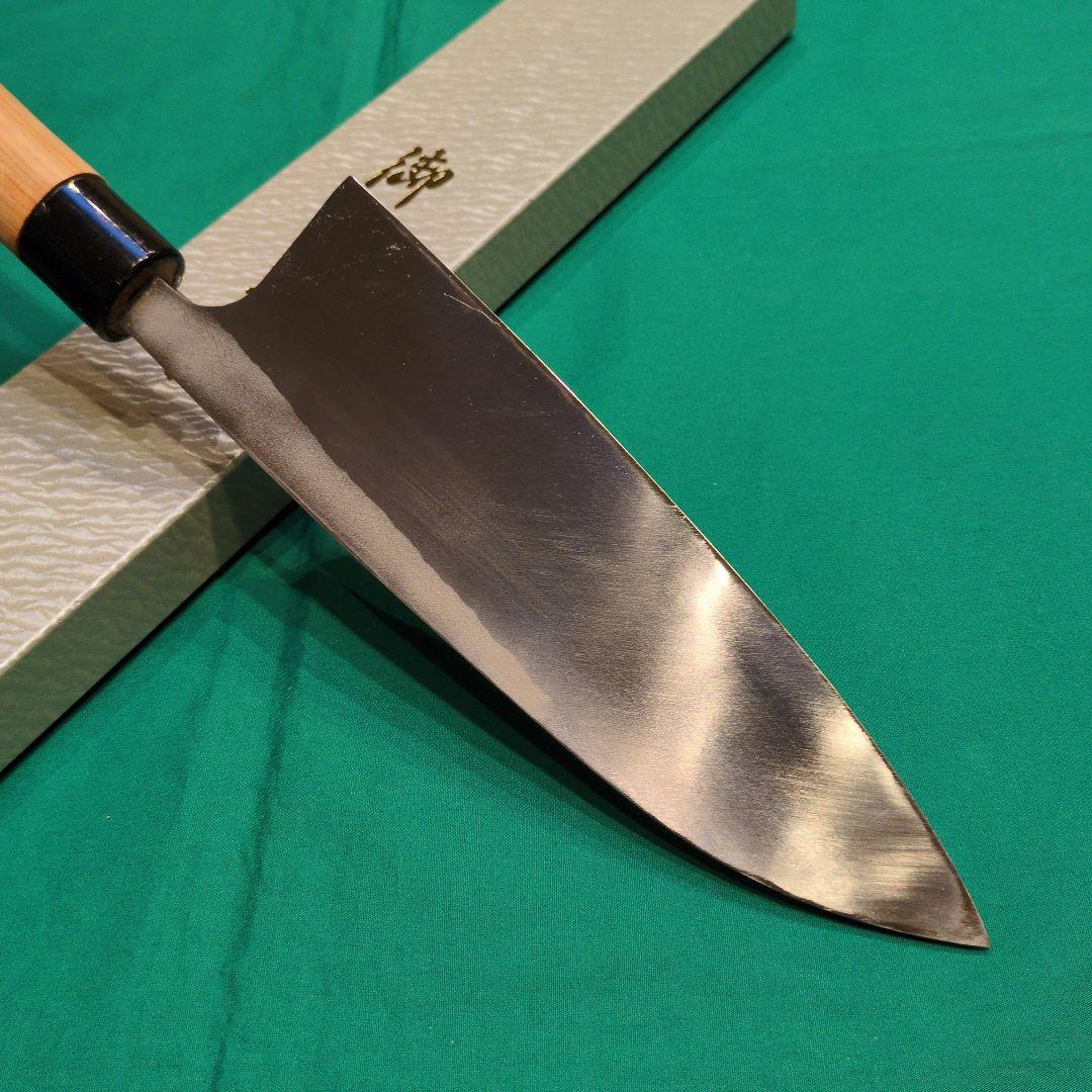 《銀三鋼使用》正光作　大型出刃包丁　7寸　210㍉　桜柄付
