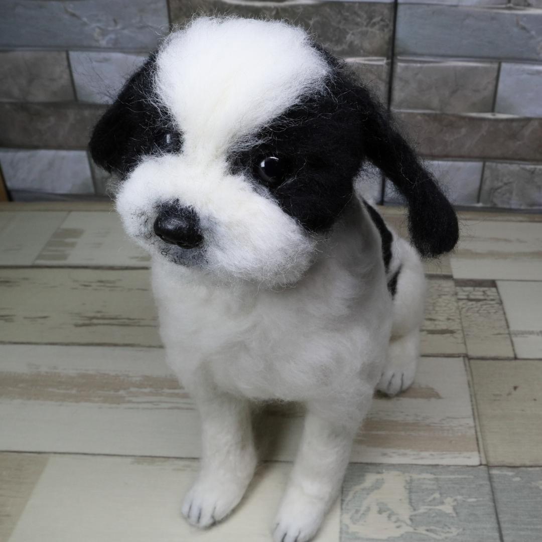 羊毛フェルト　小春様確認用　ミックス　犬　ハンドメイド　オーダー ☆愛犬オーダーメイド等身大サイズ☆うちのこ 羊毛フェルトオーダー