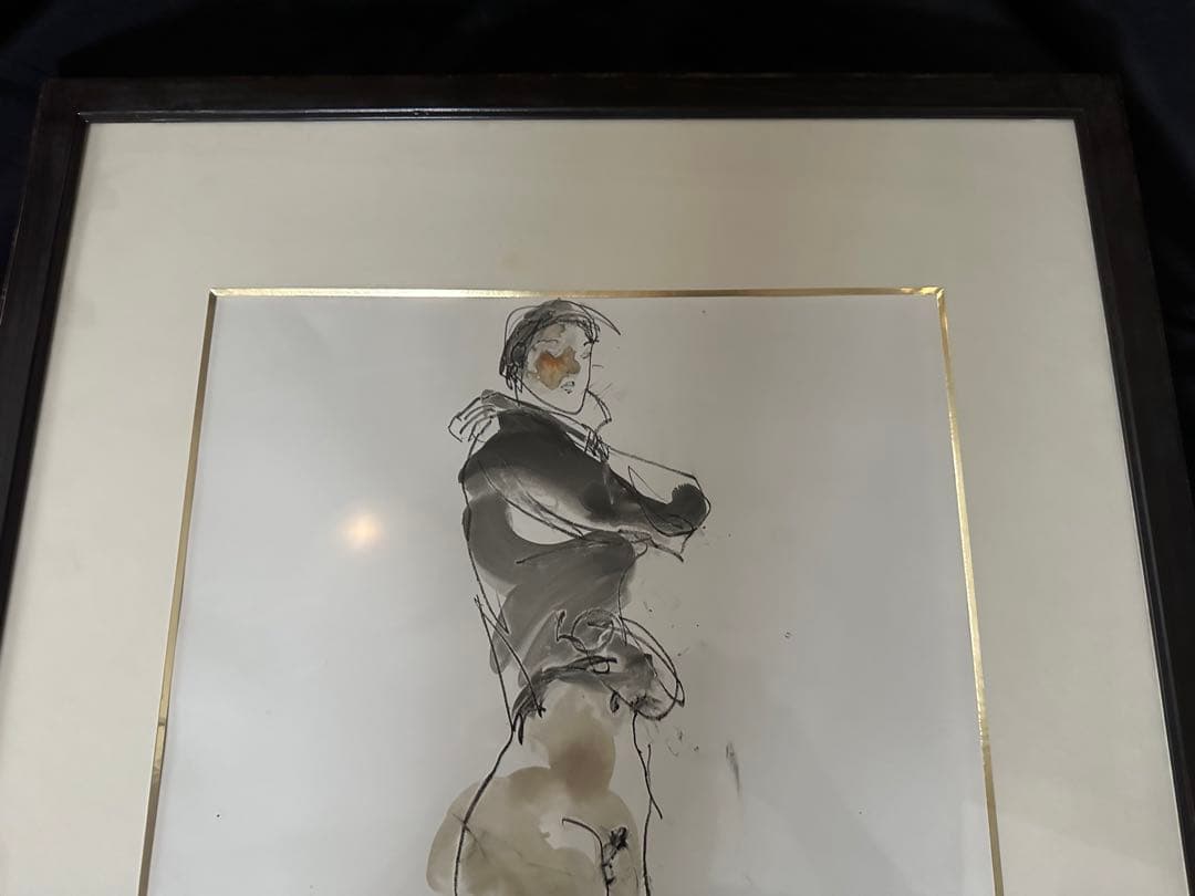 栗原一郎 裸婦① 51x37 デッサン/水彩画 絵画 - メルカリ