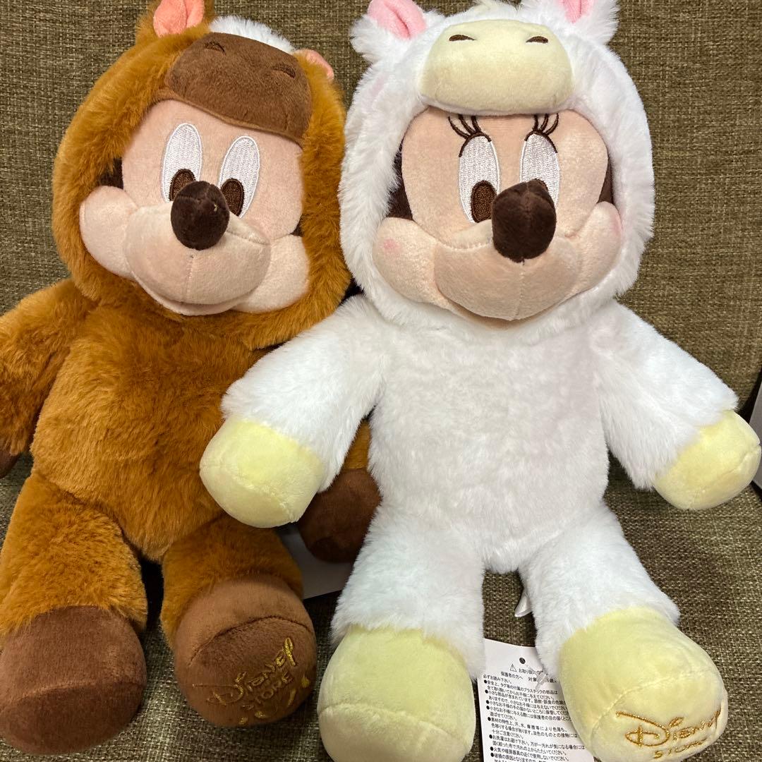 新品☆ディズニーストア 2026福袋 ミッキー ミニー ぬいぐるみ 2種