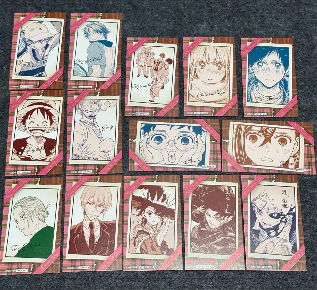 ジャンプショップ限定　バレンタインカード　店舗デザイン　14種　全種コンプリート ☆『テニスの王子様』バレンタインフェア☆ 1/31(金)～2/16(日) 今週31