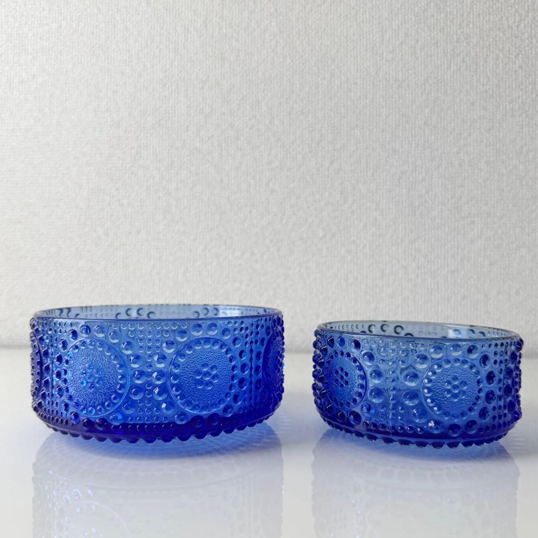 北欧　グラッポニア　ボウル２個　Φ9㎝・Φ12㎝　ヴィンテージ 北欧ヴィンテージ 1970年代 フィンランド製 Riihimaen Lasi