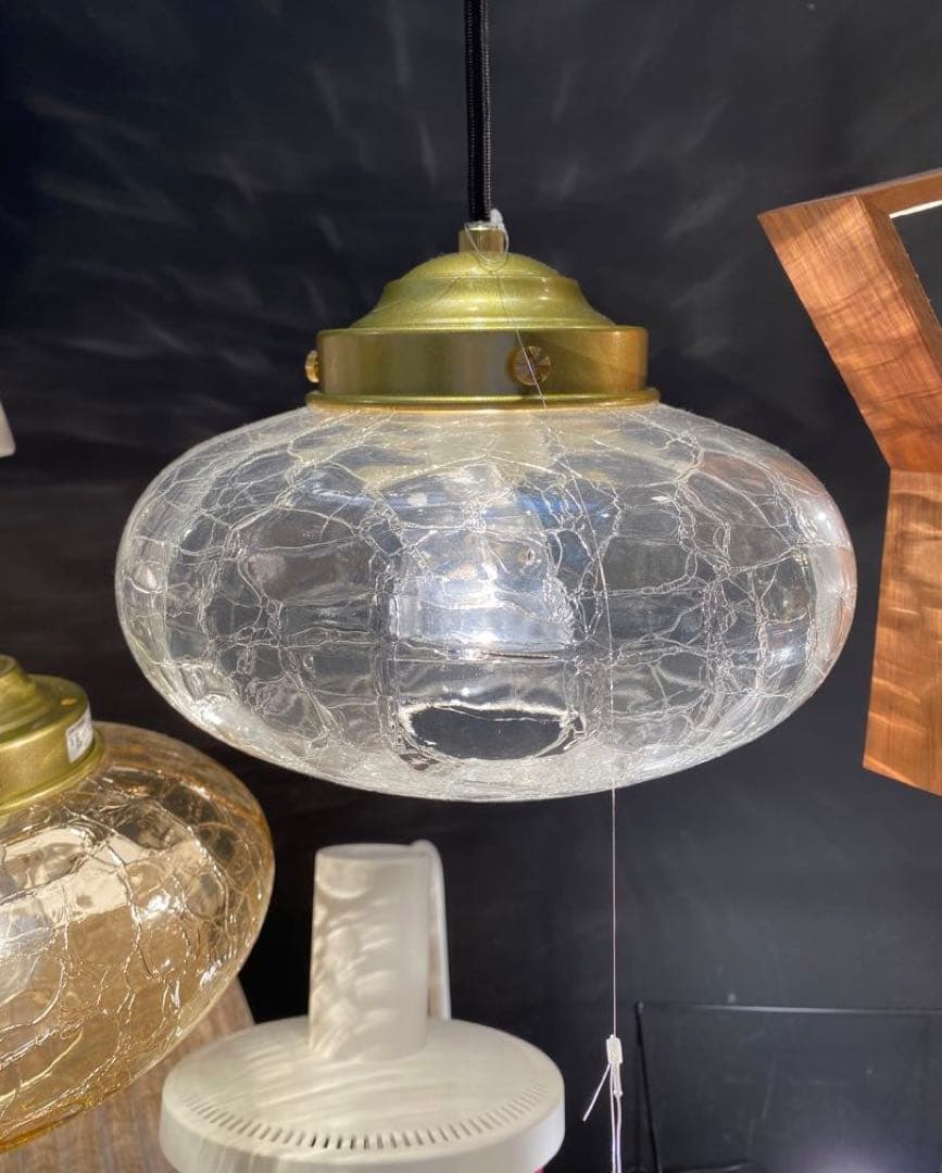 美品】unico ウニコ みかんヒビ ガラス製 ペンダントライト - メルカリ