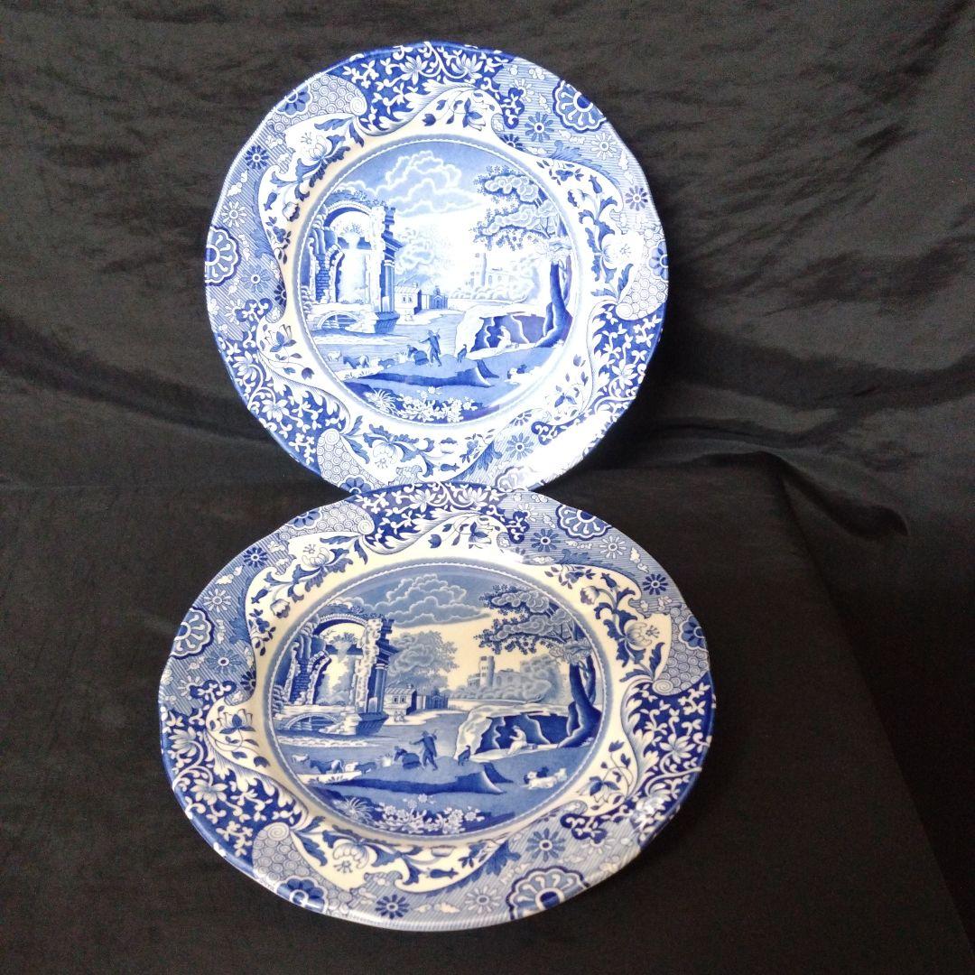 未使用 SPODE 19cmプレート2枚 スポード SPODE FLORENCE Dinner Plate / 英国製 スポード ディナープレート