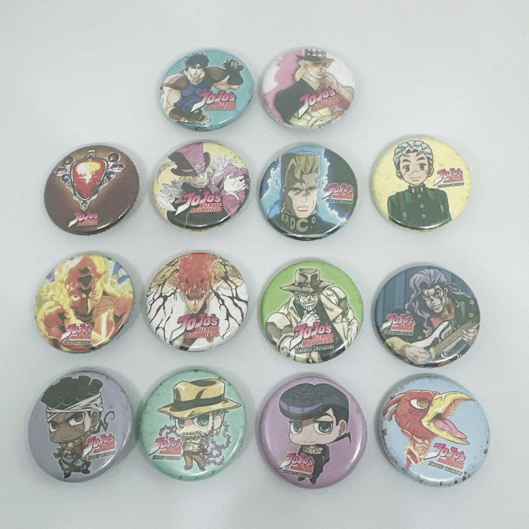 【新品 未使用】ジョジョの奇妙な冒険 缶バッジ 14種セット レア TVアニメ「ジョジョの奇妙な冒険(第3部)」缶バッジコレクション Vol.1