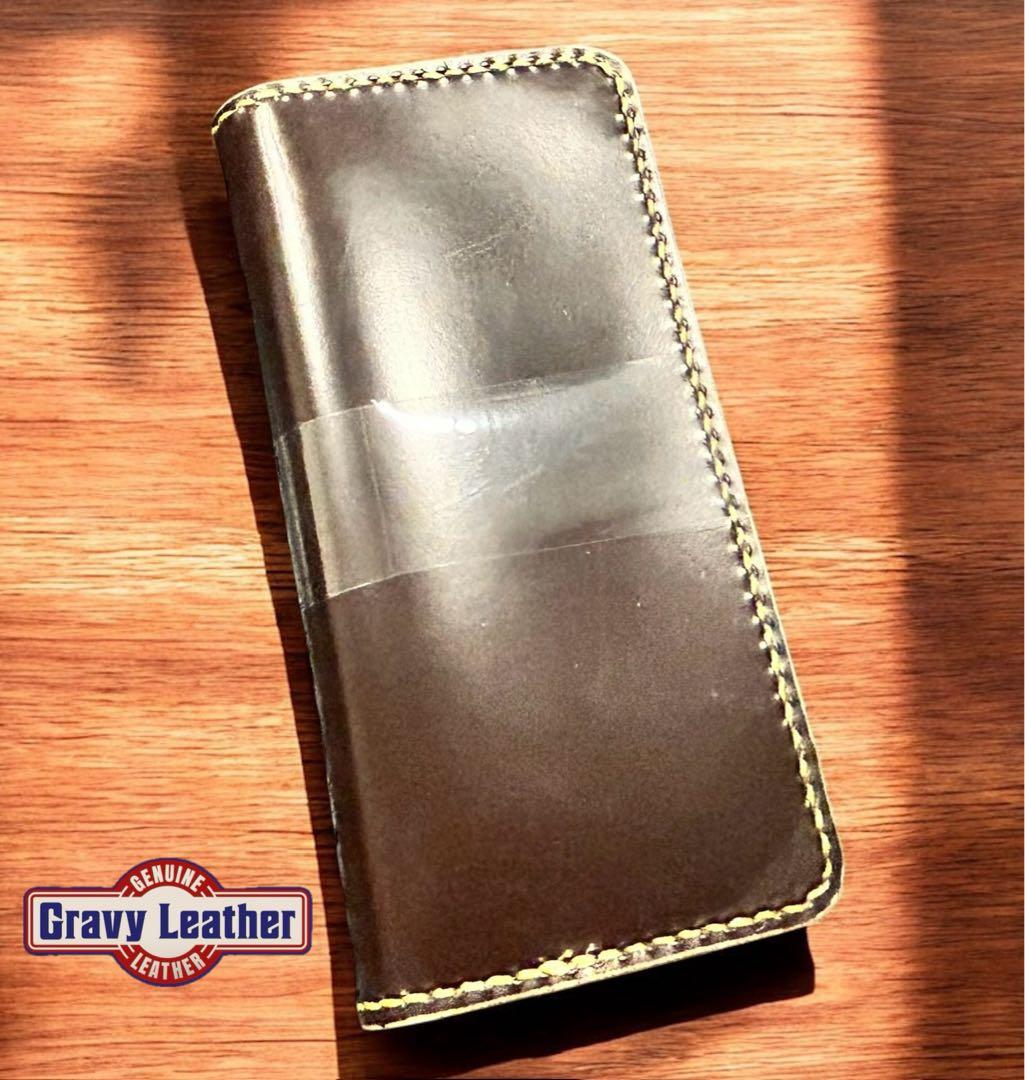 Gravy Leather 本革 ライダース ウォレット オールコードバン 馬革