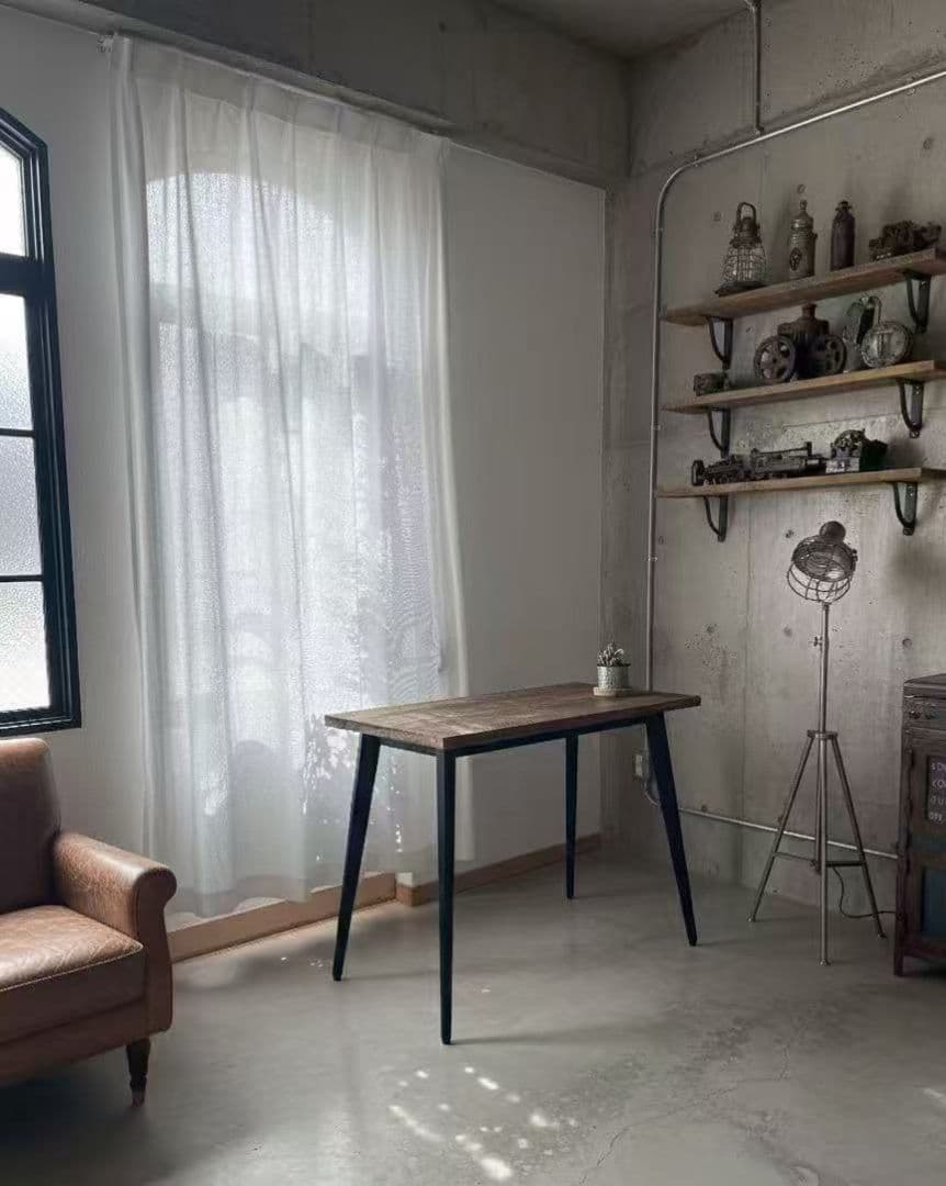 男前 国産杉 無垢材 自然塗料 バンドメイド 天板厚み デスク テーブル