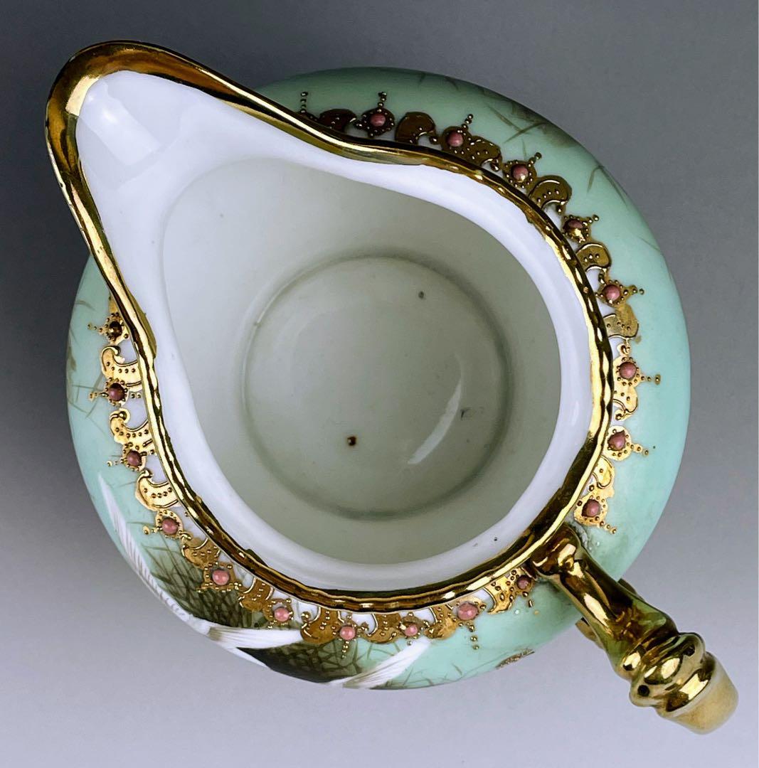 訳有】オールドノリタケ フライングスワン ジュエル 脚付 クリーマー