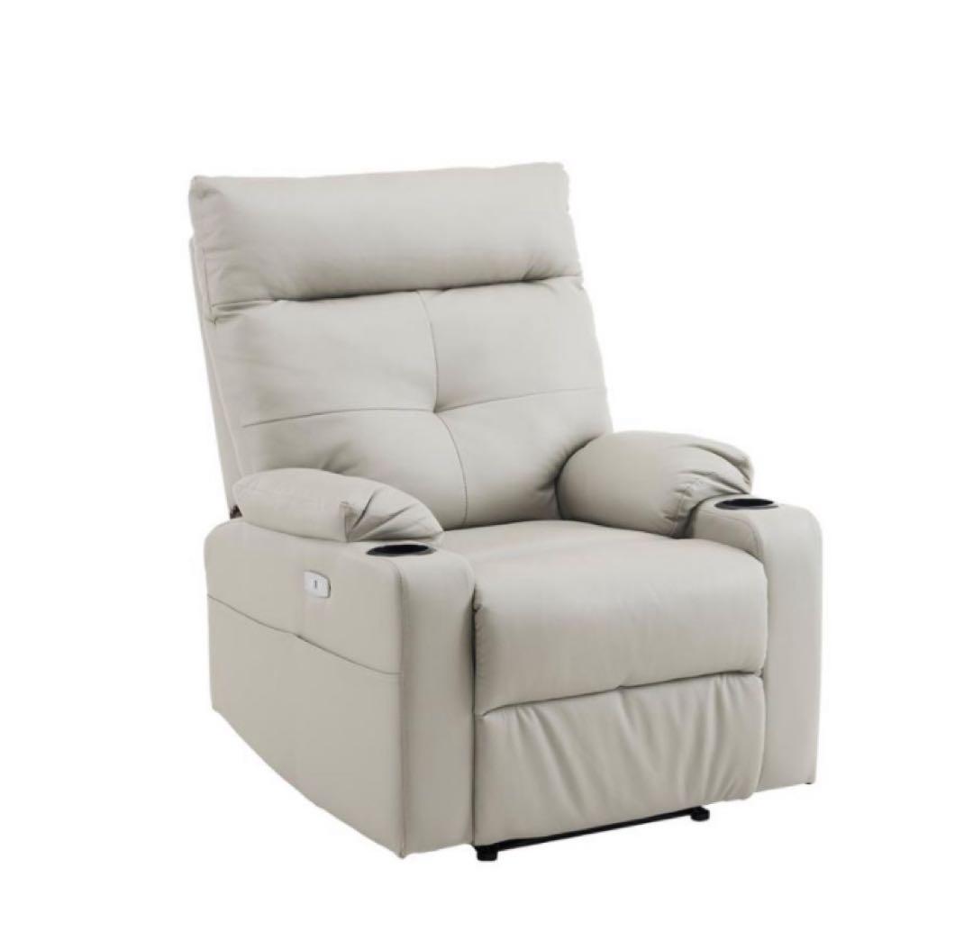 ソファ　ソファー　リクライニングチェア　電動リクライニングソファ　ベージュ 電動リクライニングソファ 一人（色：ベージュ系）のおすすめ人気商品