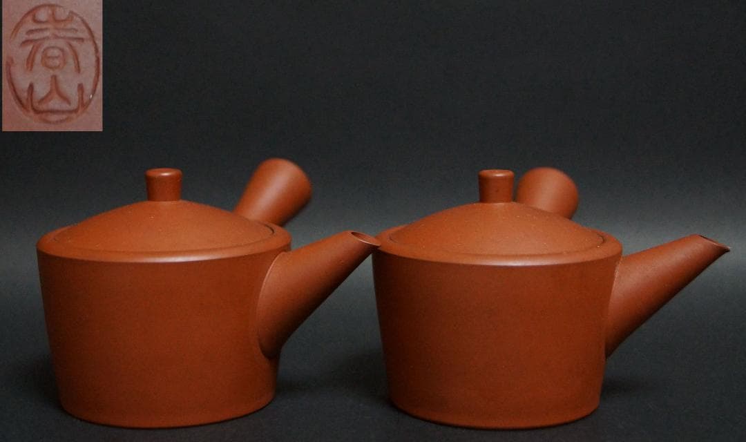 茶道具 常滑焼 春山造 朱泥横手急須二点セット 茶注 玉露 茶道具 常滑焼 春山造 朱泥横手急須二点セット 茶注 玉露 茶道具 常滑