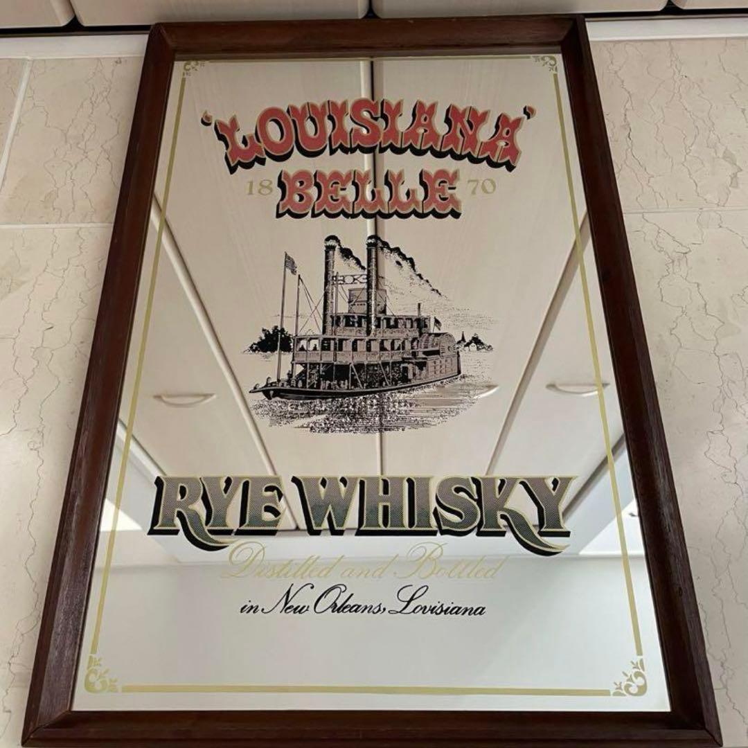 ☆ヴィンテージ☆ルイジアナ•ベル•ライウィスキー/パブミラー
