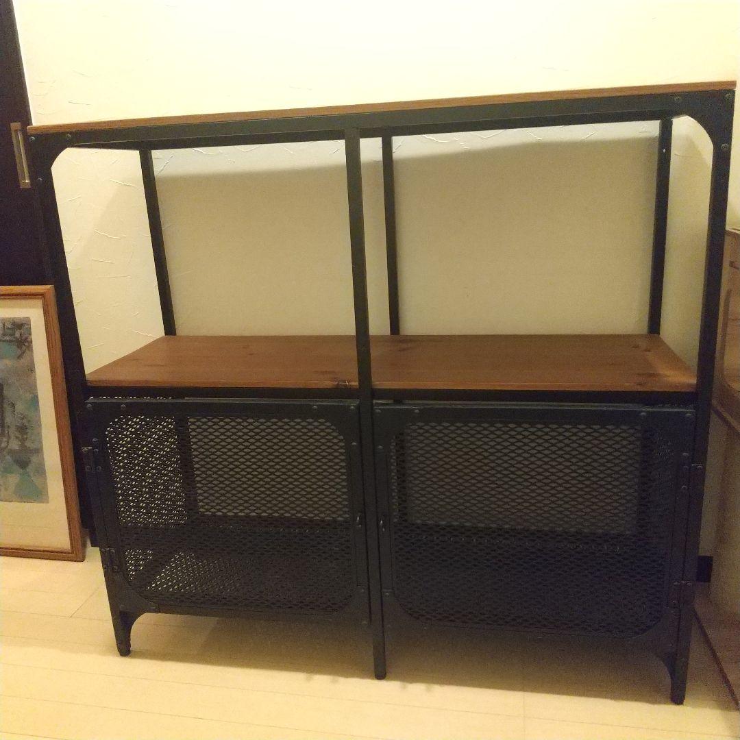 スチールラック メッシュパネル 2段収納 IRIS OHYAMA（アイリスオーヤマ） スチールラック メタルラック