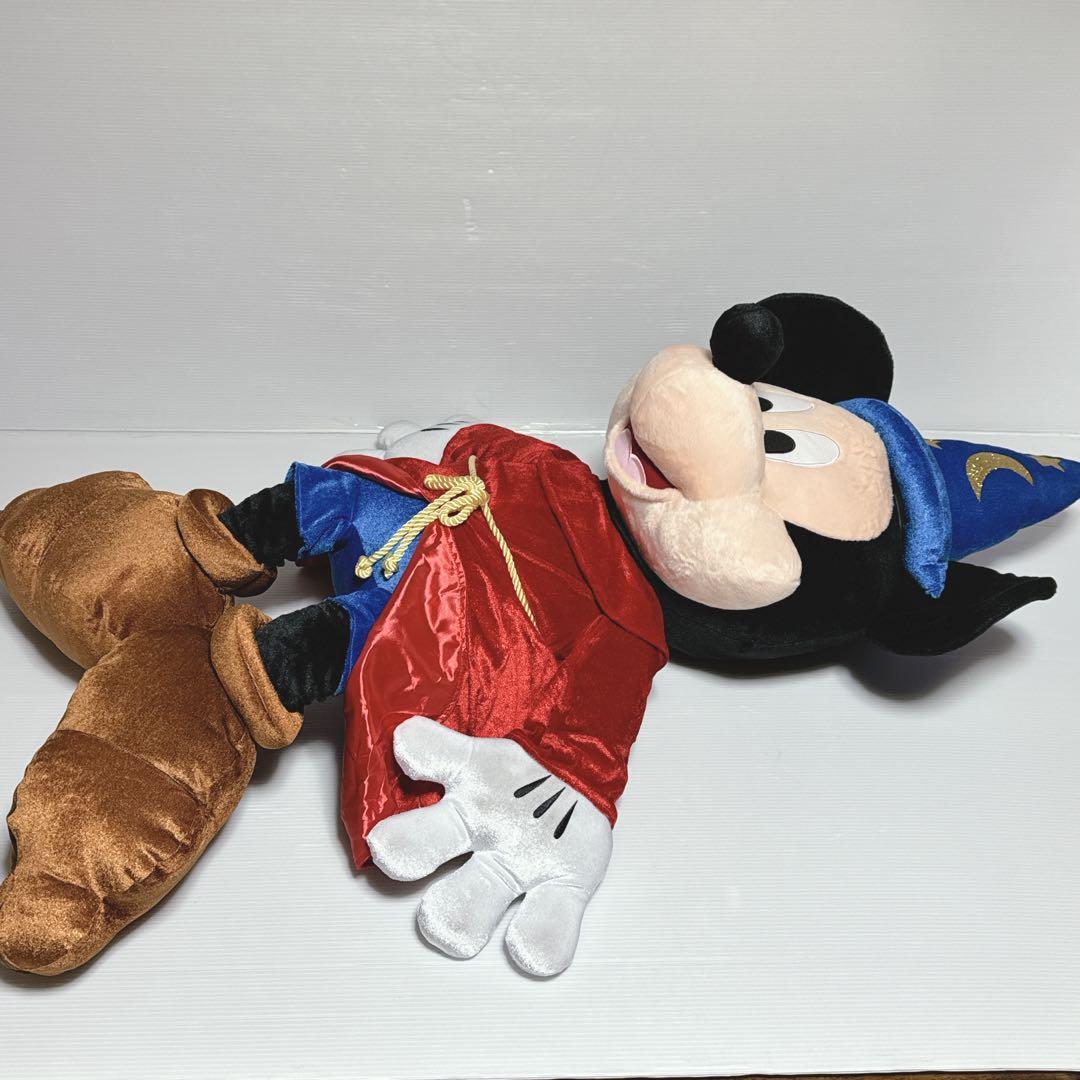 美品】ディズニー ミッキー ファンタジア 特大ぬいぐるみ 魔法使い