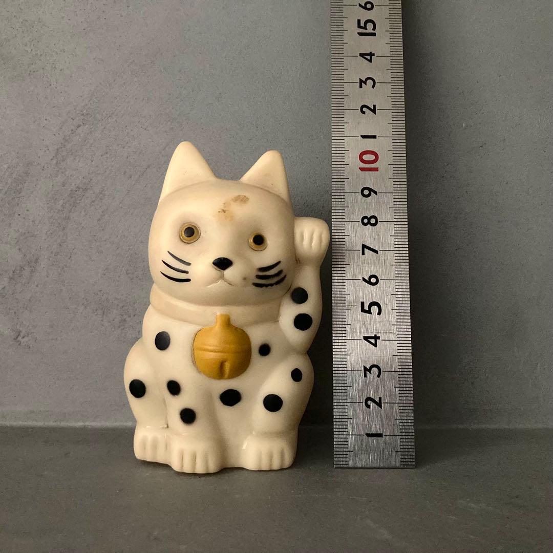 昭和レトロ 水玉模様の招き猫 ソフビ レトロ雑貨 古道具 - メルカリ