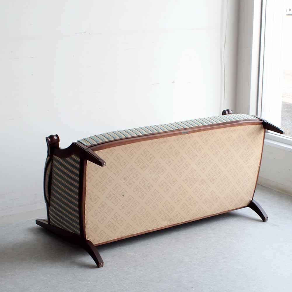 神戸欧風家具 メープル不二屋 マホガニー材 2人掛けソファ ZR24470