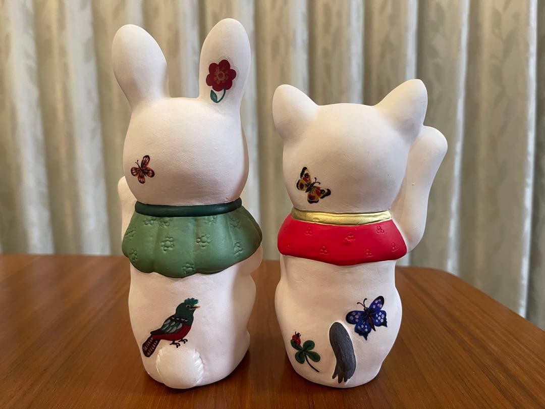 リサラーソン皆川明コラボうさぎRABBIT 置物